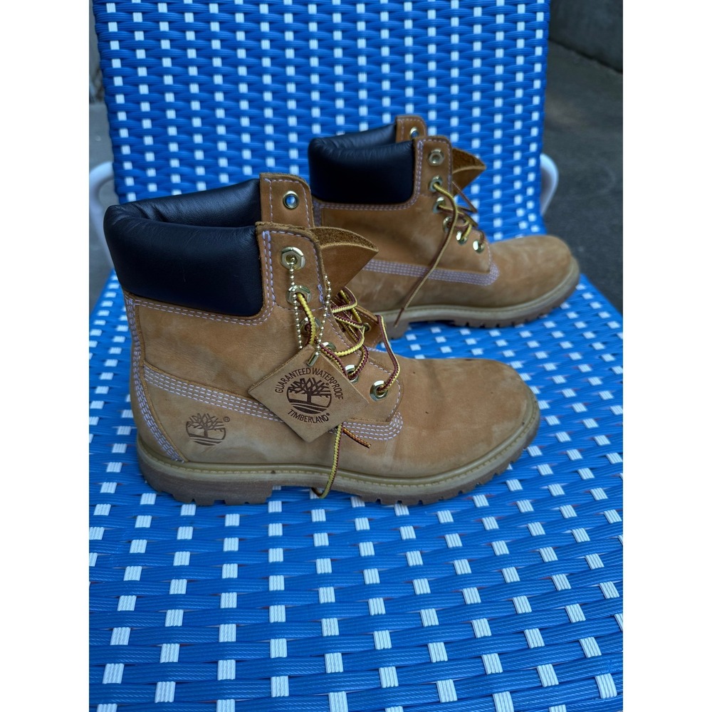 Timberland 6 Inch Premium Waterproof Boots‎ Wheat Nubuck Leather 10361 Womens 7M
